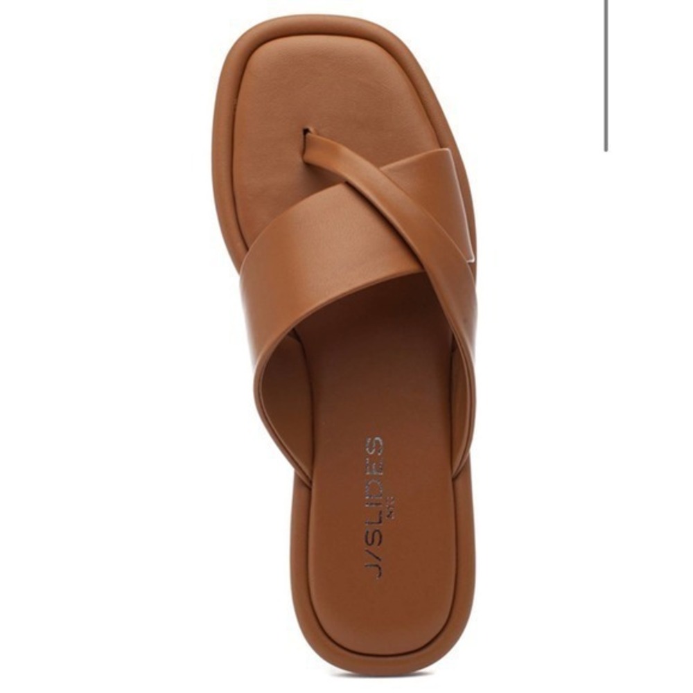 J SLIDES YURI SANDAL TAN LEATHER
